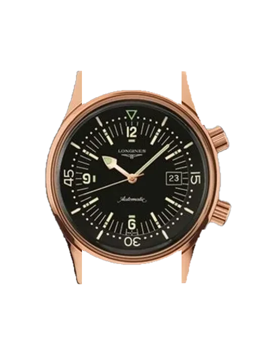 Legend Diver L3.674.8.50.0 mit Vintage Kalbslederarmband Braun — Natürliche Patina