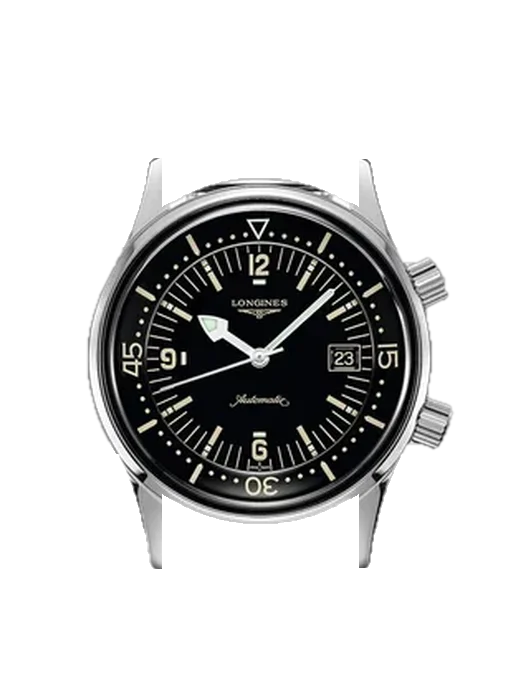 Legend Diver L3.774.4.50.6 con Correa de piel de becerro vintage marrón — Patina natural