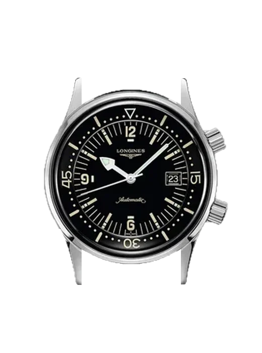 Legend Diver L3.774.4.50.9 con Correa de piel de becerro vintage marrón — Patina natural