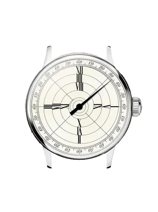 Single-Hand Watches AM BF con Correa Grand Cavalier de cuero naranja