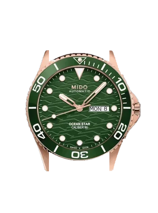 Ocean Star M042.430.36.091.00 with Blue Alligator and Rubber Hybrid Strap