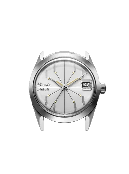 Antarctic ANTARCTIC-SPIDER-SILVER-35MM con Cinturino Vitello Vintage Marrone — Patina Naturale