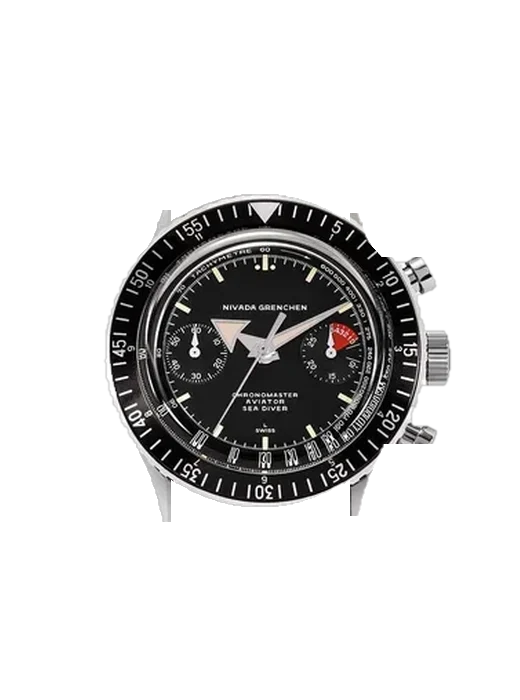 Chronomaster Aviator Sea Diver 86001A-BRAC avec Bracelet Grand Cavalier Cuir Orange