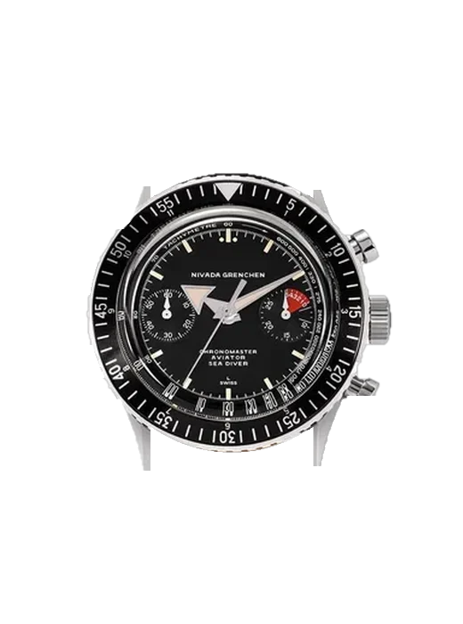Chronomaster Aviator Sea Diver 86001A con Cinturino Grand Cavalier Cuir Arancione