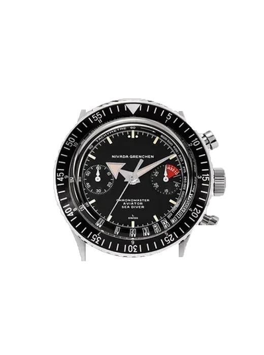 Chronomaster Aviator Sea Diver 86007M-OYST avec Bracelet Grand Cavalier Cuir Orange