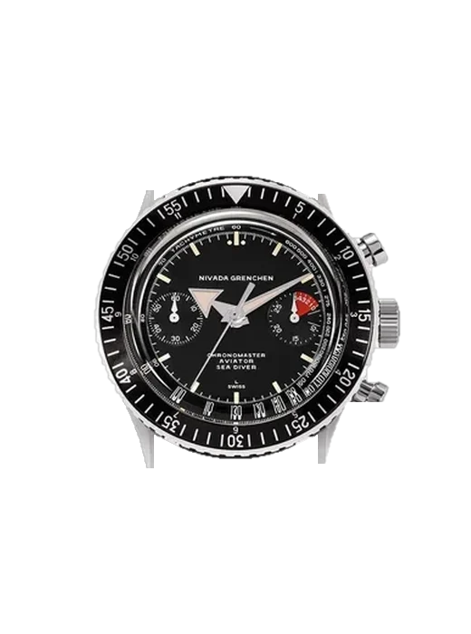 Chronomaster Aviator Sea Diver 86007M-RUBT avec Bracelet Grand Cavalier Cuir Orange
