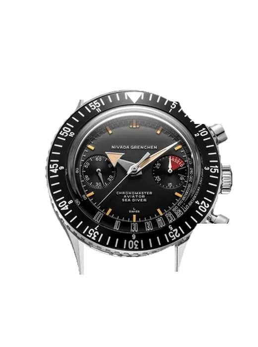 Chronomaster CHRONOMASTER-BROAD-ARROW-41MM con Cinturino Grand Cavalier Cuir Arancione