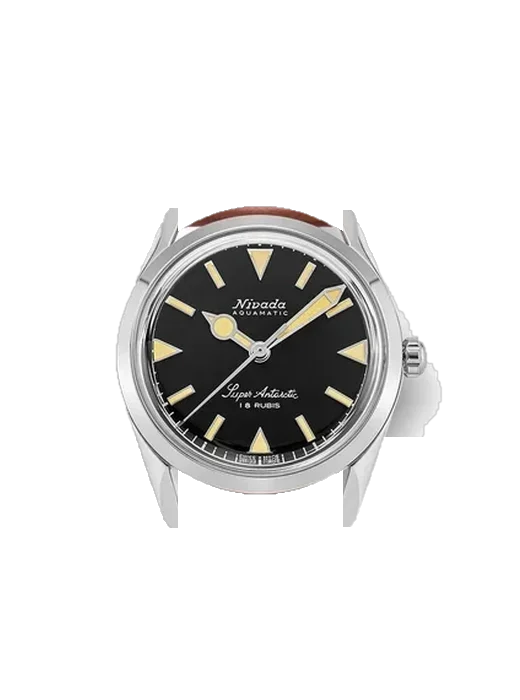 Super Antarctic 35013M41 avec Bracelet de montre en cuir de veau vintage marron — Patine naturelle