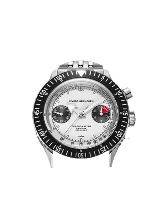 WHITE WHITE-PANDA-INTERBEZEL-38MM avec Bracelet Grand Cavalier Cuir Orange