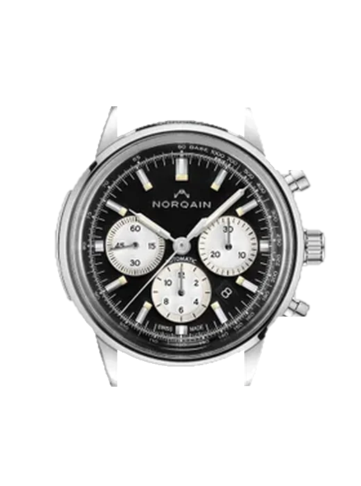 Freedom Freedom Chrono Black mit Grand Cavalier Cuir Armband Orange
