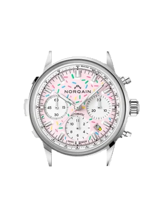 Freedom Freedom Chrono Enjoy Life "Sprinkles" with Blue Alligator and Rubber Hybrid Strap