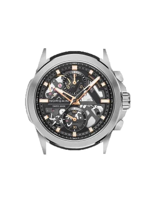 Independence Independence Skeleton Chrono 42mm with Vintage Brown Calfskin Strap — Natural Patina