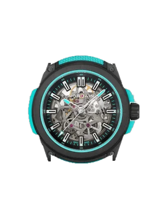 Wild Wild ONE Skeleton Turquoise with Vintage Brown Calfskin Strap — Natural Patina