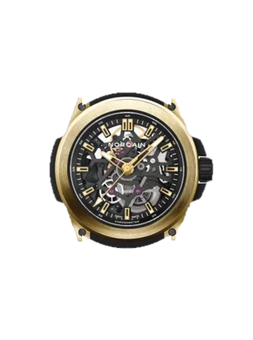 Wild Wild ONE Skeleton Yellow Gold Limited Edition with Grand Cavalier Leather Strap Orange