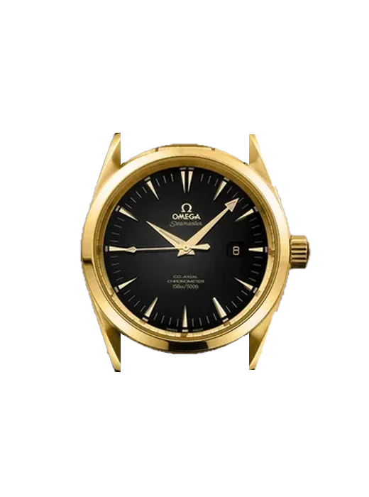 Aqua Terra 2104.50.00 with Black Saffiano Strap Ecru Stitching