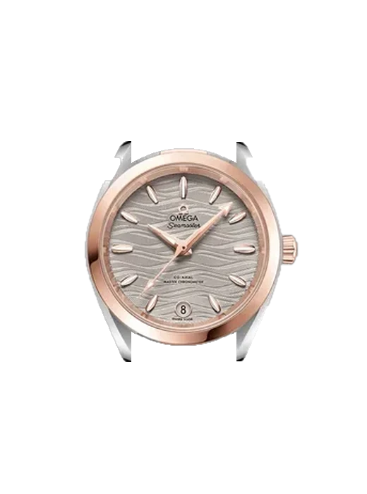 Aqua Terra 220.20.34.20.06.001 avec Bracelet Saffiano Rouge Surpiqûres Écru
