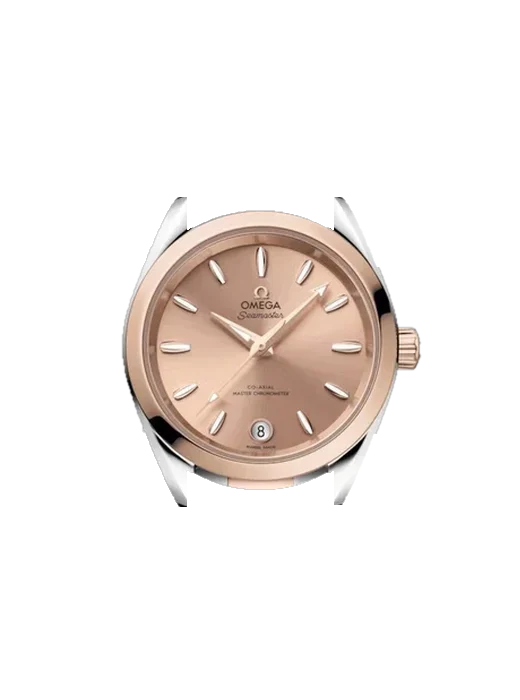 Aqua Terra 220.20.34.20.10.001 avec Bracelet Saffiano Rouge Surpiqûres Écru
