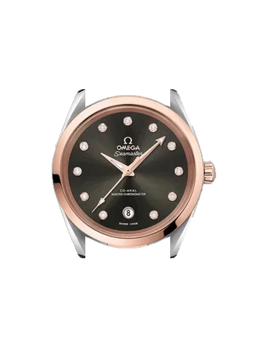 Aqua Terra 220.20.38.20.56.001 avec Bracelet de montre en cuir de veau vintage marron — Patine naturelle