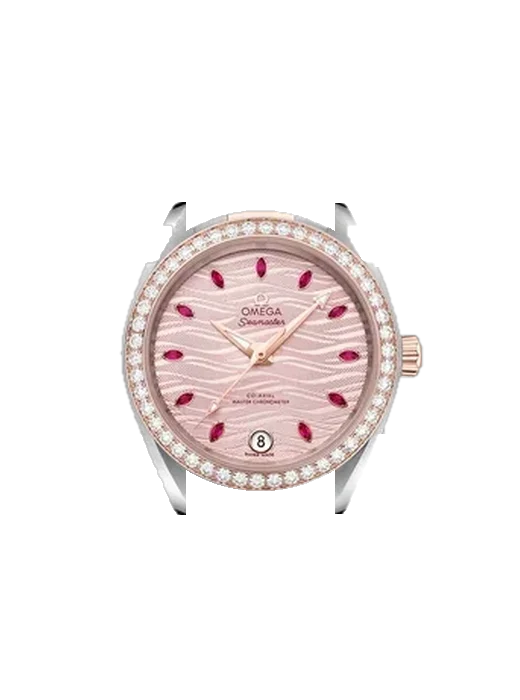 Aqua Terra 220.25.34.20.60.001 avec Bracelet Saffiano Rouge Surpiqûres Écru