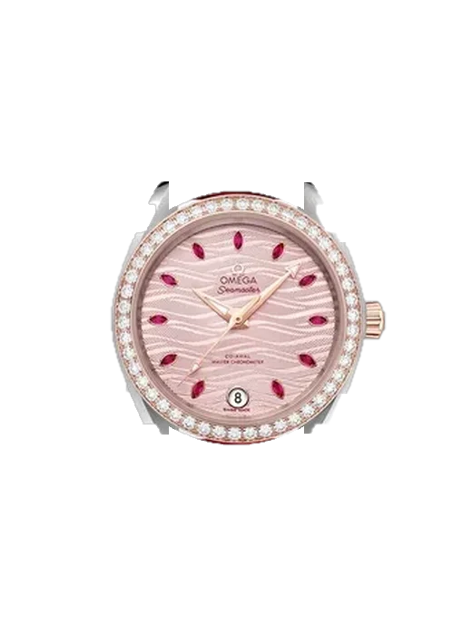 Aqua Terra 220.28.34.20.60.001 mit Rotes Saffiano-Armband mit ecrufarbenen Nähten