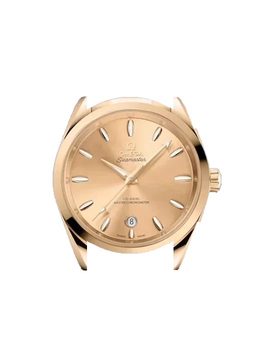 Aqua Terra 220.50.38.20.08.001 avec Bracelet de montre en cuir de veau vintage marron — Patine naturelle