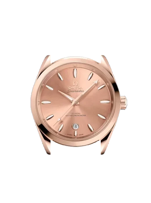 Aqua Terra 220.50.38.20.10.001 avec Bracelet de montre en cuir de veau vintage marron — Patine naturelle