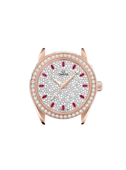 Aqua Terra 220.55.34.20.99.001 avec Bracelet Saffiano Rouge Surpiqûres Écru