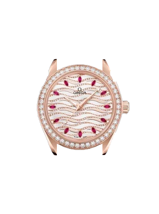 Aqua Terra 220.55.34.20.99.004 avec Bracelet Saffiano Rouge Surpiqûres Écru