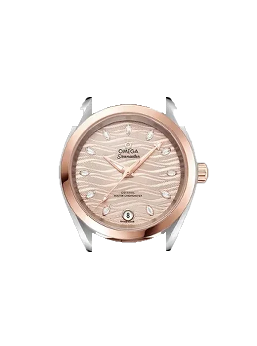 Aqua Terra 220.23.34.20.59.001 mit Rotes Saffiano-Armband mit ecrufarbenen Nähten