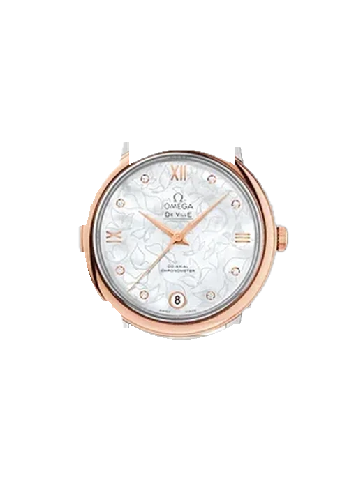 De Ville 424.22.33.20.55.001 with Saffiano Red Strap Ecru Stitching