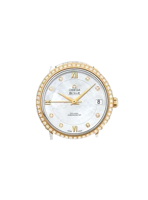 De Ville 424.25.33.20.55.001 with Saffiano Red Strap Ecru Stitching