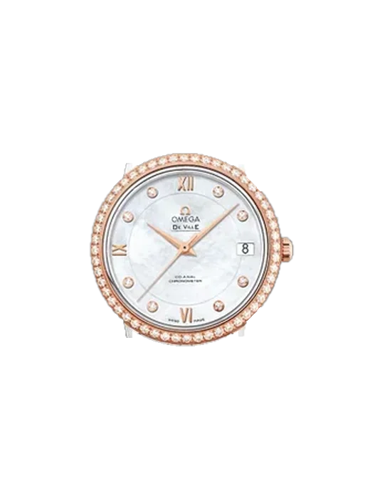 De Ville 424.25.33.20.55.002 with Saffiano Red Strap Ecru Stitching