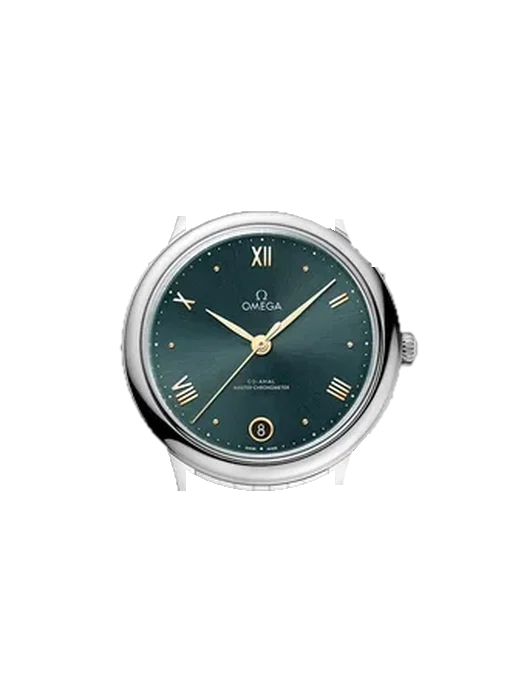 De Ville 434.10.34.20.10.001 mit Rotes Saffiano-Armband mit ecrufarbenen Nähten