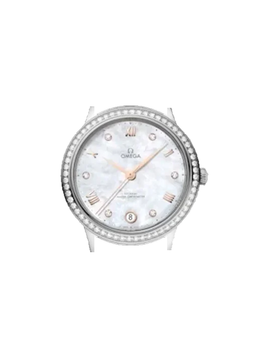 De Ville 434.15.34.20.55.001 mit Rotes Saffiano-Armband mit ecrufarbenen Nähten