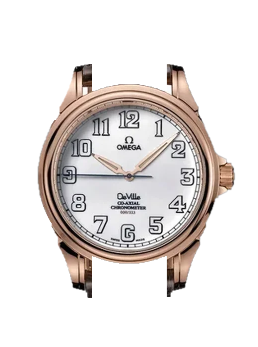 De Ville 4660.20.32 mit Rotes Saffiano-Armband mit ecrufarbenen Nähten