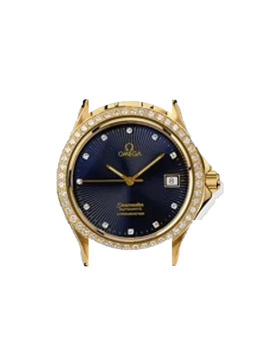 Seamaster 120M 2105.45.00 mit Vintage Kalbslederarmband Braun — Natürliche Patina