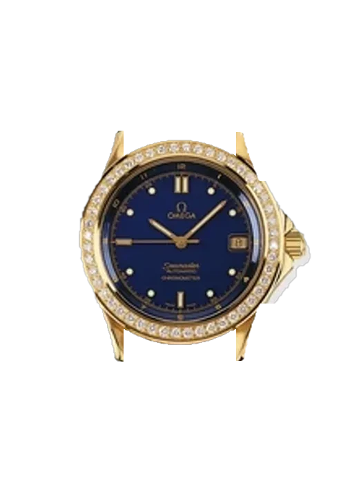 Seamaster 120M 2105.80.00 mit Vintage Kalbslederarmband Braun — Natürliche Patina