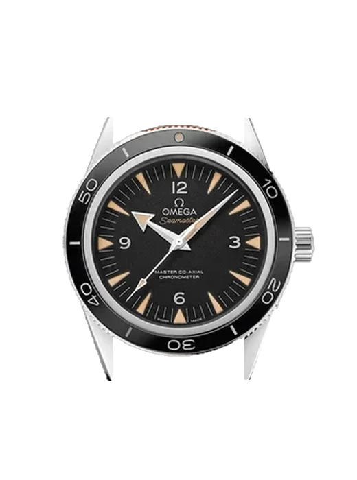 Seamaster 300 233.32.41.21.01.002 mit Grand Cavalier Cuir Armband Orange