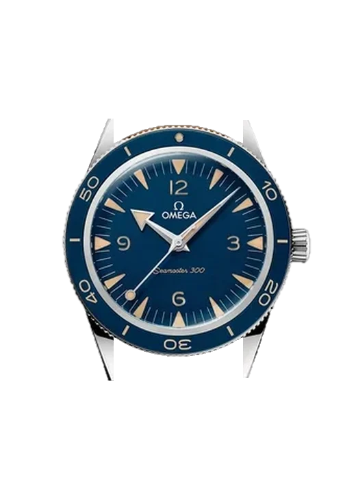 Seamaster 300 234.32.41.21.03.001 con Correa Grand Cavalier de cuero naranja