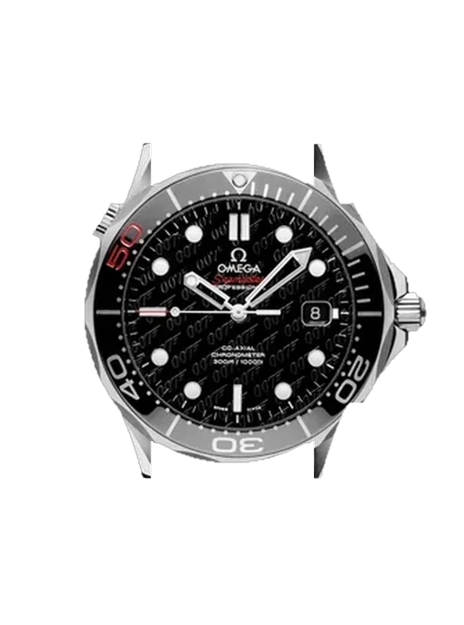 Seamaster Diver 300M 212.30.41.20.01.005 con Correa Grand Cavalier de cuero naranja