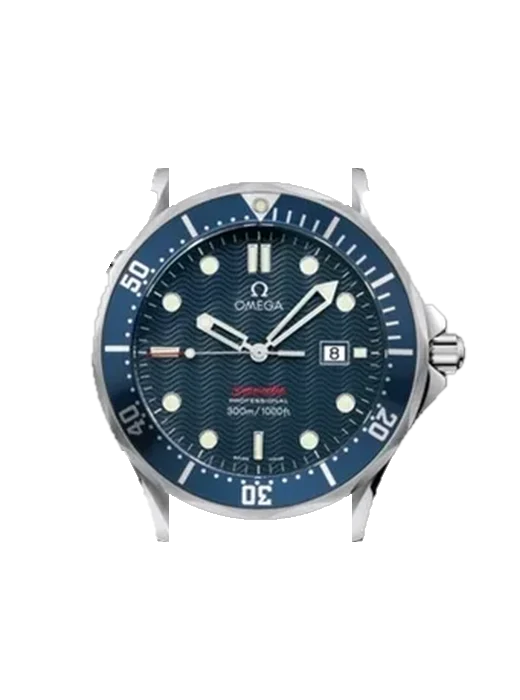 Seamaster Diver 300M 2221.80.00 con Correa híbrida de piel de cocodrilo y caucho azul
