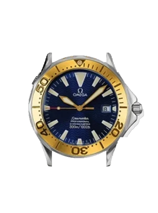 Seamaster Diver 300M 2455.80.00 with Grand Cavalier Leather Strap Orange
