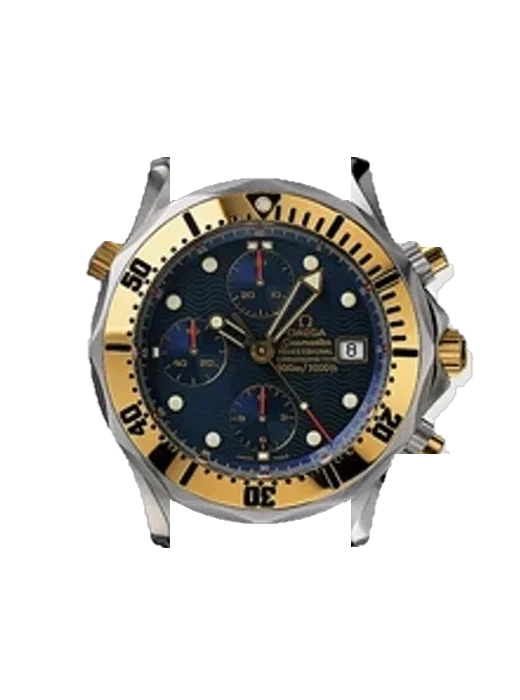 Seamaster Diver 300M 2498.80.00 con Correa Grand Cavalier de cuero naranja
