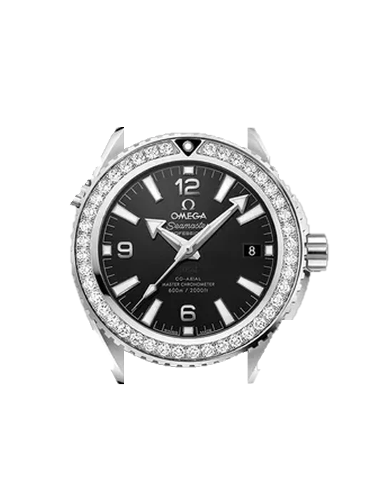 Seamaster Planet Ocean 215.15.40.20.01.001 avec Bracelet de montre en cuir de veau vintage marron — Patine naturelle