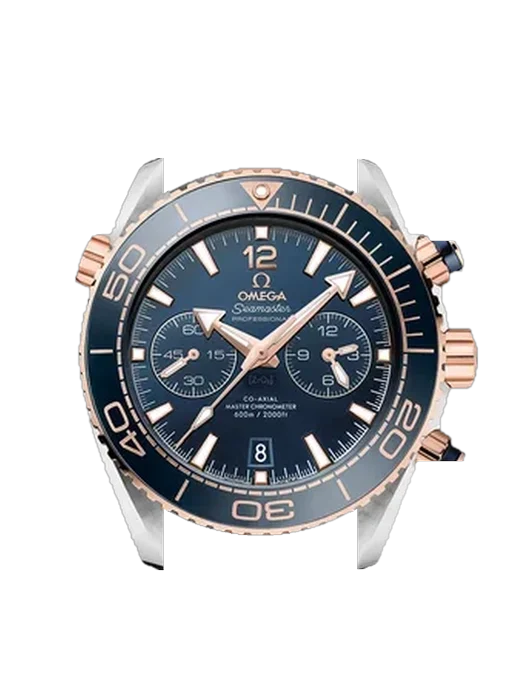 Seamaster Planet Ocean 215.20.46.51.03.001 con Cinturino Vitello Vintage Marrone — Patina Naturale