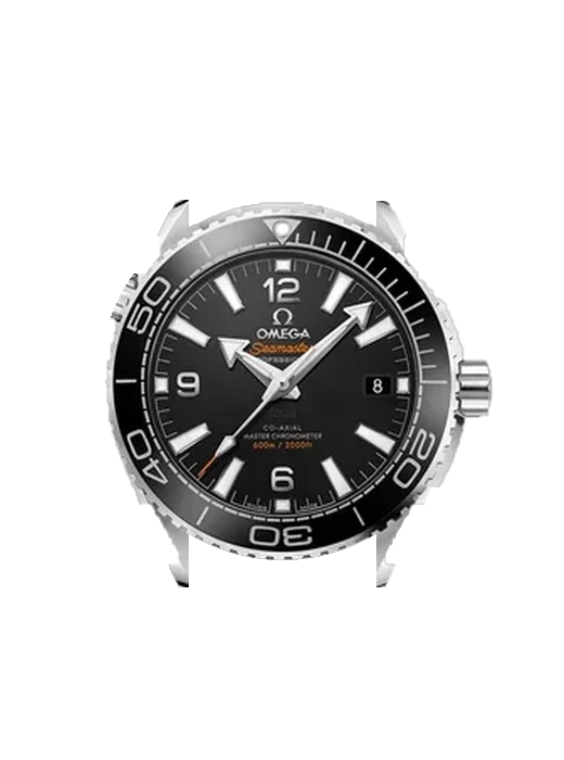 Seamaster Planet Ocean 215.30.40.20.01.001 mit Vintage Kalbslederarmband Braun — Natürliche Patina
