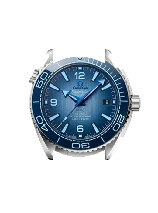 Seamaster Planet Ocean 215.30.40.20.03.002 with Vintage Brown Calfskin Strap — Natural Patina