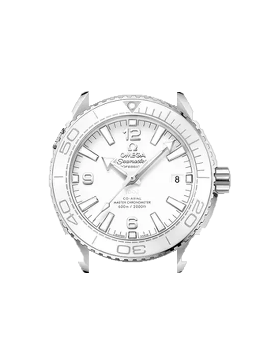 Seamaster Planet Ocean 215.30.40.20.04.001 mit Vintage Kalbslederarmband Braun — Natürliche Patina