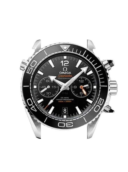 Seamaster Planet Ocean 215.30.46.51.01.001 mit Vintage Kalbslederarmband Braun — Natürliche Patina