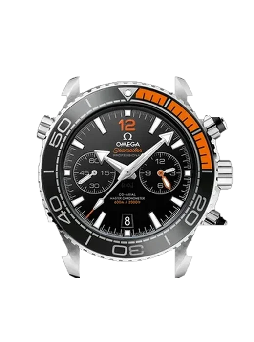 Seamaster Planet Ocean 215.30.46.51.01.002 mit Vintage Kalbslederarmband Braun — Natürliche Patina